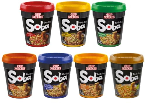 Customised CNMART Soba Classic Wok Style Pot Noodle Set (Pack of 8), Choose Any 4 Customised Flavours
