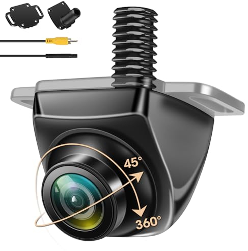 AHD 1080P Rückfahrkamera, Rückfahrkamera Auto 360° Drehbar Metallgehäuse Universal Rückfahrkameras 170° Weitwinkel IP69K Wasserdicht Nachtsicht Auto RückfahrKamera 12V-24V für Wohnmobil SUV Van