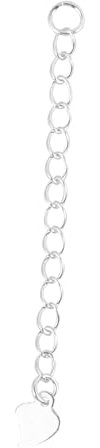 Yardenfun Extensor De Cadena Para Collar Plata Sólida Con Diseño Corazón De Extensores Para Pulseras y Tobilleras Ajustables Accesorios De Joyería Para Mujeres y Manualidades