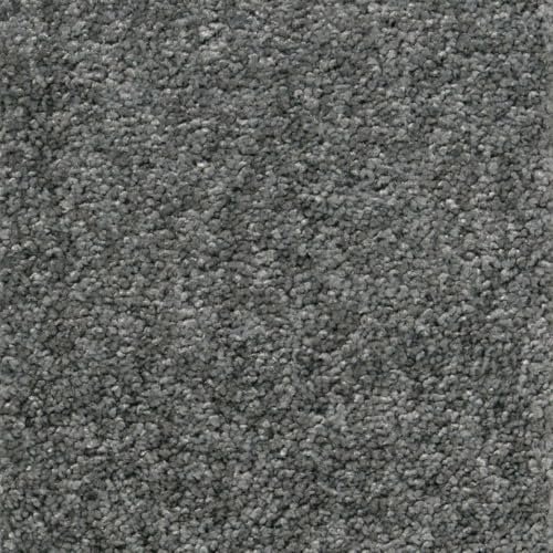 Teppichboden Meterware 400 cm und 500 cm breit Schlafzimmer und Wohnzimmer Teppich Auslegware Veloursteppich Rollenware in Grau Braun