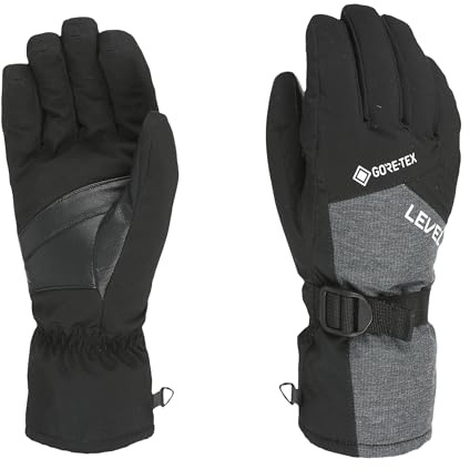 Level Freelander Gore-Tex- Guanti Sci e Snowboard Uomo con Polsino e Cinturino Regolabile, Guanti Invernali Uomo Termici Impermeabili e Traspiranti, Abbigliamento Neve Uomo Ideale per Sciatori, 1 Paio