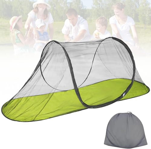 YOUYIKE Moskitonetz Reise Faltbares Pop-Up – Mosquito Netz Bett 200x72x70cm Ultralight 360° Schutz, 210D Oxford & Glasfaser | Camping, Reise, Indoor | Wasserdicht & Sofort-Einsatz (Herbstlich Grün)