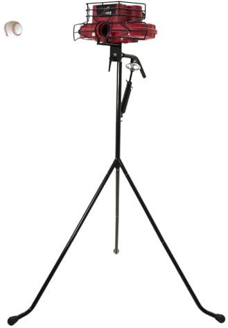 Furlihong 737BHA Machine de lancer de baseball et de cricket 2 en 1 – Double roue, vitesse et angle réglables, 30–153 km/h, avec 3 balles d'entraînement