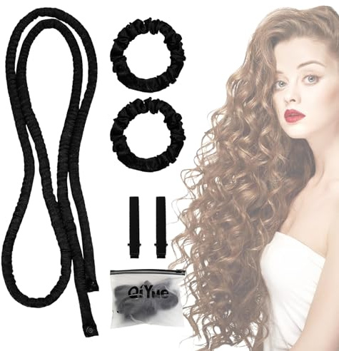 Petit bandeau de fer à friser, sans chaleur, sans chaleur, noir, pour les cheveux longs et courts