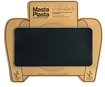 MastaPlasta Self-Adhesive Premium Leather Repair Patch - Black 20cm x 10cm (8in x 4in). Your All-In-One Instant Upholstery-Quality Leather Repair Kit for Sofas, Car Interiors, Bags & DIY