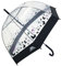 Trespass Papillon, Butterfly Print, Transparent Umbrella, Black