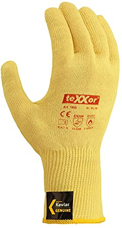 teXXor Kevlar-Feinstrickhandschuhe - Allroundhandschuhe mit Schutz gegen thermische Risiken, Größe:08