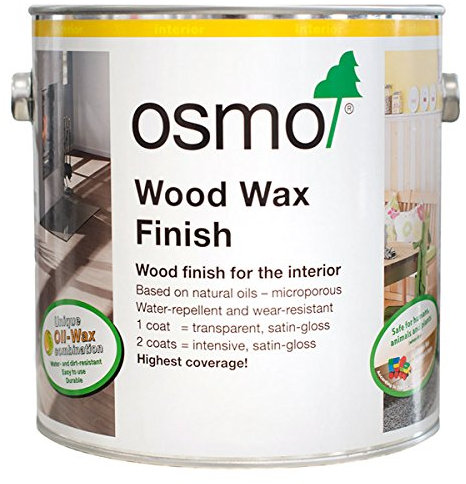 Osmo Wood Wax Finish 3168, Tester Size - Oak Antique Satin Finish, 125ml - Durable Furniture Wax for Wooden Furniture, Water-Resistant, Wood Treatments - Ideal for Oak, Pine & More