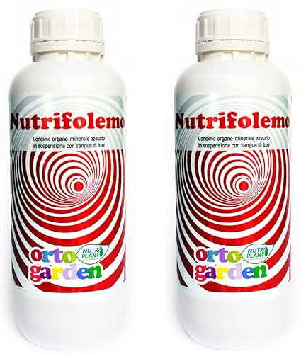 Nutriplant NUTRIFOLEMO, Concime fertilizzante organo minerale azotato in sospensione con sangue di bue, valido supporto nutrizionale per lo sviluppo delle piante dopo il riposo invernale, 1Lt, (2)