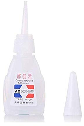 RYGRZJ Super Glue 502 Colle Universelle Super Instantanée en Plastique Acrylique et Caoutchouc pour Réparation et Séchage Rapides Blanc Gel