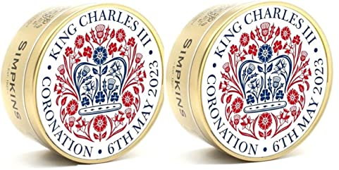 Coronation King Charles Simpkins Mixed Fruit Tin 175g | King Charles ||| - Pack of 2 in Premier Life Store box