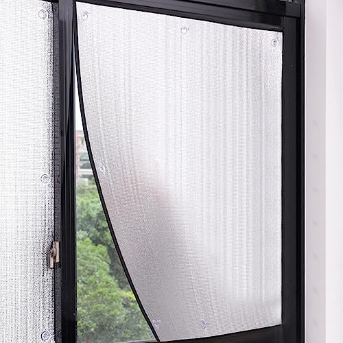 Sun Room Heat Reflective Window Film,8mm Aluminum Foil Insulation Foil,Thermal Insulation Shield,Sun Blocking Anti UV Window Tint,Total Blackout Privacy Window Film Glass Film (60x100cm/24''x39'')
