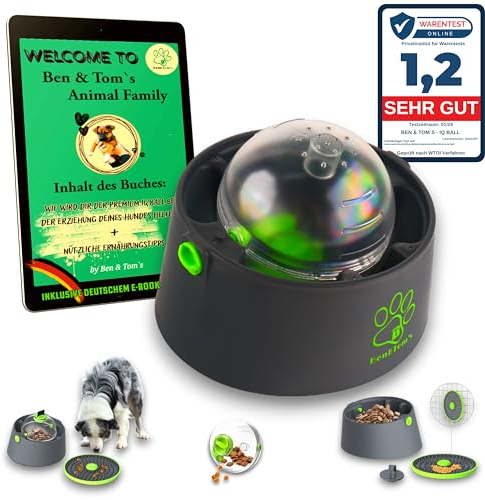 Ben & Tom`s Interaktives Hundespielzeug - Intelligenzspielzeug für Hunde - Hundespielzeug Welpen - Spielzeug für Hunde – Slow Feeder für Hunde - Perfektes Spielzeug zur Beschäftigung und Förderung