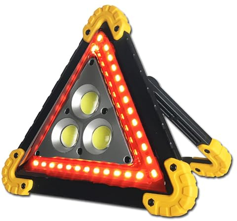 COYEUX Triangolo di Segnalazione a LED, Triangoli Riflettenti per guasti al Veicolo, Simbolo di Triangolo Lampeggiante Impermeabile e Ricaricabile Tramite USB per Emergenza