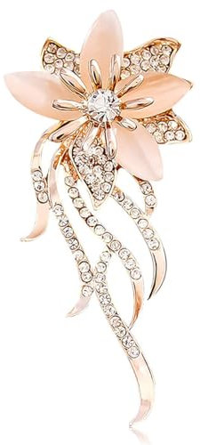 AFCJLTO Broche Bouquet, Broche En Cristal Pour Femmes, Chic Mariage, Cadeau Filles