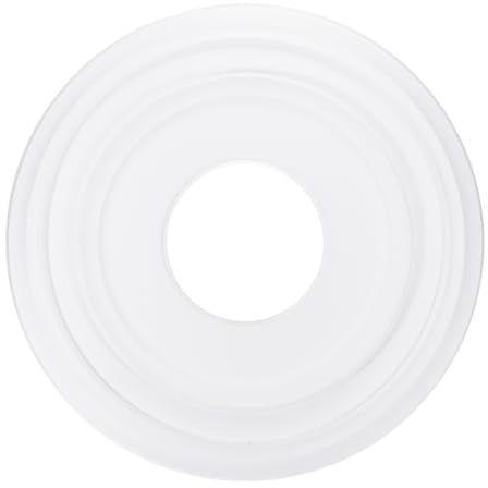PATIKIL Ceiling Medallion, 12 OD x 4 ID PU Decorative Ceiling Light Medallion Chandelier Medallion Molded Ceiling Light Cover Plate for Ceiling Light Fixtures Fans, White