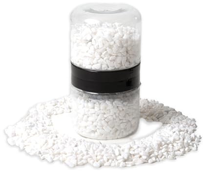 IPEA Pierres décoratives blanches pour jardin, vases, aquarium, 1 kg - pierres de couleur mélangées avec dimensions 4/6 mm - petits bols d'extérieur pour décoration, cour, artisanat - pierres