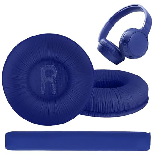 1 par Almohadillas y 1 Pcs Diadema de Repuesto para Auriculares JBL Tune600 T500BT T450 T450BT JR300BT, (No Compatible con Tune600btnc) con Espuma Viscoelástica Diseño Ergonómico, Fácil Instalación