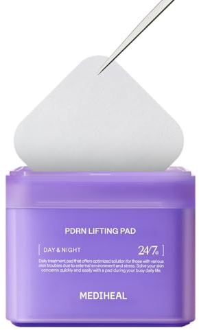 MEDIHEAL PDRN Lifting Toner Pads, Pore & Wrinkle Care (100 Count) | with Rose PDRN & Glutathione for Pore Minimizing | Lifting & Wrinkle Care | Non-Comodogenic, Vegan Pads, Korean Skincare