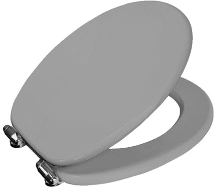 Showerdrape Norfolk Soft Close Grey Wooden Toilet Seat