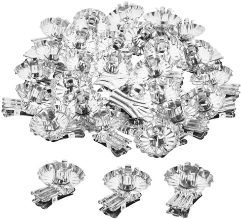 BESPORTBLE 36pcs 32mm Clip On Candles For Christmas Trees Tree Candle Holder Clips Holders Ornament Clamps Decor Santa Claus Metal Candlestick Wedding Xmas Winter Holiday Birthday Party Decors Silver