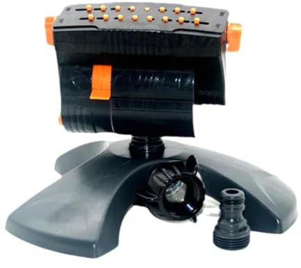 JISADER Aspersor Oscilante con 16 Boquillas de Conexión Rápida Y Ajustable para Césped.