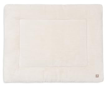 Jollein Krabbeldecke für Baby – Cloudy Rib – Oatmeal – Laufgittereinlage – 75x95 cm – OEKO-TEX Zertifiziert – Spieldecke Baby