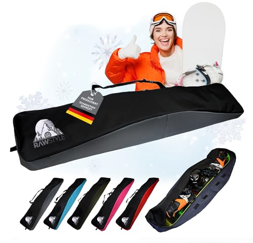 BambiniWelt by Rafael K. Snowboardryggsäck – universalstorlek 170 cm x 40 cm x 14 cm – snowboardväska med tvåvägs dragkedja – vattentät snowboardförvaringsväska med bärhandtag – Bordeaux (grå)