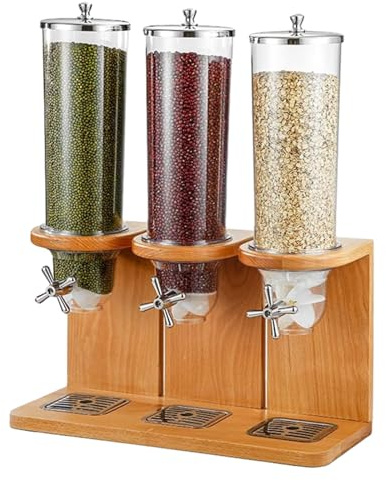 Dispensador de cereales, dispensadores de dulces de encimera, recipientes grandes de almacenamiento de cereales, para aperitivos, avena, alimentos secos, frutos secos, arroz, granos