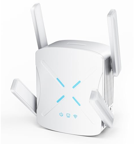 2026 WiFi Extender, New Gen Wi-Fi 6 Signal Booster Range up to 18,888 sq.ft for Home, Dual-Band Internet Extender WiFi Booster w/Gigabit Ethernet Port, Wireless Router Repeater 1-Tap Setup