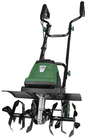 18-INCH Electric Tiller, 15 Amp Cord Cultivator with 6 Steel Tines, Foldable Handle & Adjustable Wheels for Soil Digging