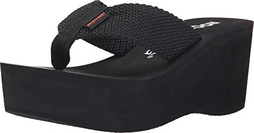 Rocket Dog Women's Crush Platform Thong Sandal,Black,7 M