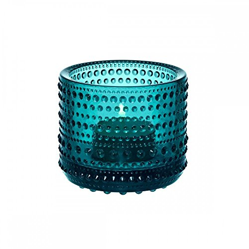 Iittala Kastehelmi Windlicht/Teelicht Ø6,4cm, seeblau H x Ø 6,4x6,4cm