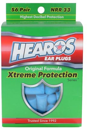 HEAROS Xtreme Protection Series Ear Plugs, Blue, 56 Pair