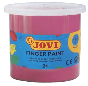 Jovi - Finger Paint, Pittura per dita, 125 ml, Colore Magenta, 100% lavabile, A base di ingredienti naturali, Senza glutine (56008)