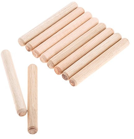 50pcs Woodworking Hardwood Round Dowel Pins Wooden Craft Rods Furniture Fitting Tools 10x80mm(DXL)/0.39x3.15
