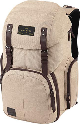 Nitro 878037 Weekender Alltagsrucksack mit gepolstertem Laptopfach, Schulrucksack, Wanderrucksack inkl. Nassfach, 42 L, Almond