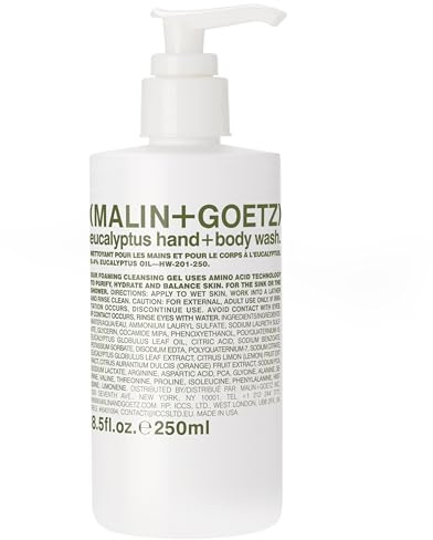 MALIN+GOETZ Eucalyptus Hand + Body Wash, Foaming Gel Cleanser, 8.5 fl oz