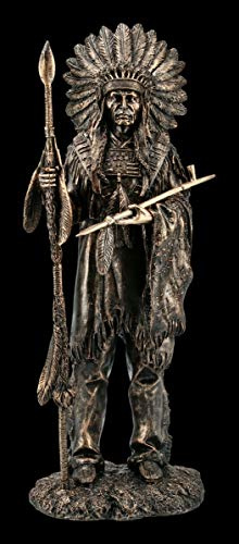Figura decorativa con silbato indio de caza de la paz, 33 cm de alto