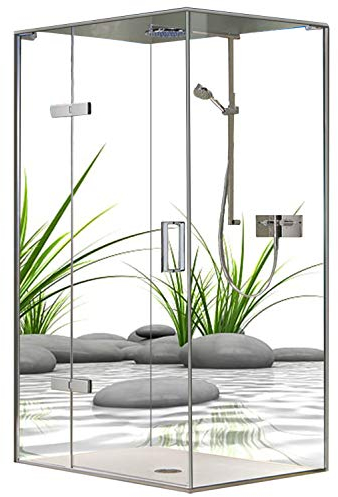 Original FLYERANDPRINT - SHOWER-PLATE, Alu-Dipond, OHNE FUGEN, Fliesenersatz, Duschrückwand, Wunschmaß, Dusche, Bad, Wandverkleidung, Wandverkleidung, DE-17-54 (Set mit 2 Platten, 80 x 200 cm)