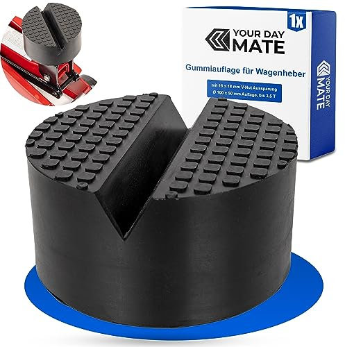 Soporte de goma universal para gato, cuboide XL, soporte de 100 x 50 mm, 18 x 18 mm la ranura en V para todos los coches de hasta 3.5 toneladas, almohadilla de gato antideslizante para maniobrar tomas