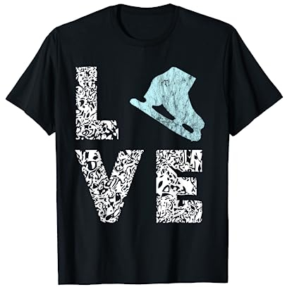 Eiskunstlauf Love Schlittschuhe T-Shirt
