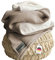 blanketino Cuddly Warm Sofa Blanket 145 x 210 cm Extra Soft Wellness Fleece and Cotton Made in Germany (Latte Macchiato/Sandweiß)