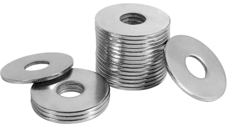 Unterlegscheiben M16 Große, FOMGIIN Beilagscheiben Edelstahl A2 V2A 304, Karosseriescheiben DIN9021 / ISO7093, Unterlegscheibe M16 x 50mm 5 Stück, Metallscheiben für Schrauben & Muttern Gewindestange