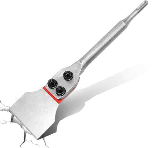 Cincel SDS Plus Azulejos 300mm x 75 mm Cincel Martillo Percutor Plano Ancho para Suelos Linóleo Adhesivo para Azulejos Alfombras Baldosas de PVC Pintura