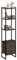 HOMCOM Industrial Bookshelf, Slim Storage Shelf with 2 Fabric Drawers and 4-tier Shelving Unit, Narrow Display Rack for Living Room, Home Office, Rustic Brown