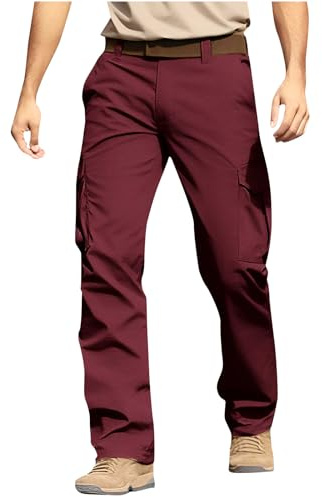 Cargo Hosen Herren Casual Vintage Arbeiterhose mit Vielen Taschen Elastischem Bund Cargohose Einfarbig Jogginghose Große Größen Baggy Outdoor Sport Hose Männer Pants Angebote Des Tages Heute Herren