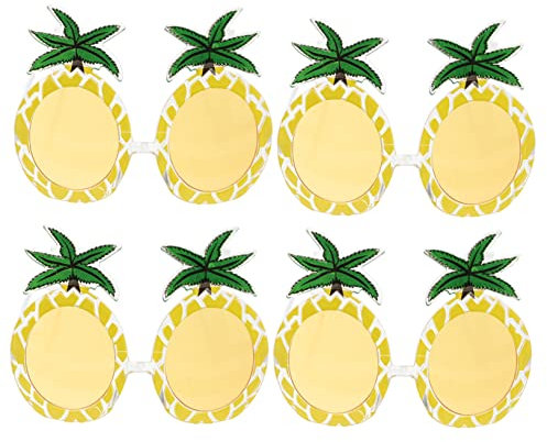 OATIPHO Ananas Sonnenbrillen 4 Stück Auspc Kunststoff Lustige Partybrille Mit Gebogenem Bügel Bequem Für Damen Und Herren Kreative Requisite Für Festivals Und Kostümpartys