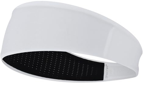 Bandeau Sport pour Femmes et Hommes, Sweatband Doux et Élastique, Antidérapant pour Course, Salle de Sport, Yoga, Vélo, Basket (Blanc)