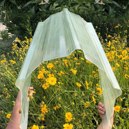 CVERTHAF Lamiera ondulata per coperture, 5 lastre Ondulate da 1 mm, tegole, Pannelli Trasparenti Sunshine, Facili da Piegare e Tagliare, Rivestimenti, Pannelli di Illuminazione Naturale Resistenti ai